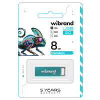 Флешка Wibrand Chameleon, USB 2.0, 8Gb, Light Blue 1