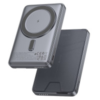 Універсальна мобільна батарея Hoco Q46 5000mAh Magnetic Wireless Charging PD 20W, Gray