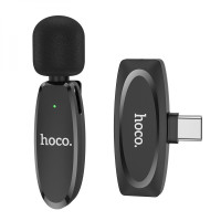 Мікрофон петличний бездротовий Hoco L15 Type-C Black