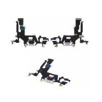 Шлейф для iPhone 11, з роз'ємом зарядки та мікрофоном, High Copy, White