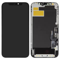 Дисплейний модуль для iPhone 12, iPhone 12 Pro, High Copy, (OLED), XY OEM soft, Black
