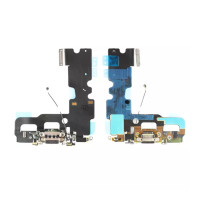 Шлейф для iPhone 7, із роз'ємом зарядки та конектором навушників, Original PRC, Black