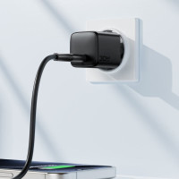 Мережевий зарядний пристрій Acefast A118, PD 30W, mini GaN, Black 1
