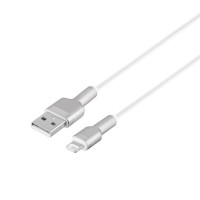 Кабель Baseus Cafule Metal Data Cable, Lightning, 2.4A, 1m, White