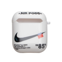 Silicone Case for AirPods Glossy Brand Nike white