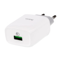 Мережевий зарядний пристрій Hoco C72Q, Cable Micro, QC 3.0, White 1