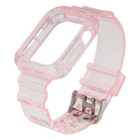 Ремінець для Apple Watch (42-44mm) Color Transparent + Protect Case Pink