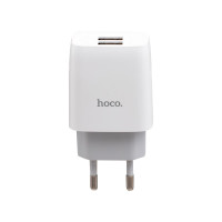 Мережевий зарядний пристрій Hoco C73A, Cable Lightning, 2.4A, White 1