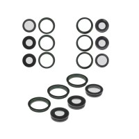 Скло камери для iPhone 11 Pro Max, з рамкою, комплект 6 шт., Midnight Green