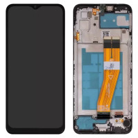 Дисплейний модуль для Samsung A035F Galaxy A03, з рамкою, Service Pack, Black