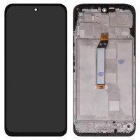 Дисплейний модуль для Xiaomi Poco M7 4G, Redmi 15 4G, з рамкою, Service Pack, Global Version, Black
