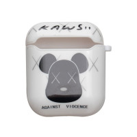 Silicone Case for AirPods Glossy Brand Kaws white
