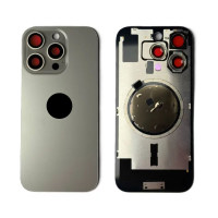 Задня кришка для iPhone 16 Pro, зі склом камери, Original PRC, Natural Titanium