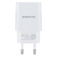 Мережевий зарядний пристрій Borofone BA20A, Cable Type-C, 2.1A, White 1
