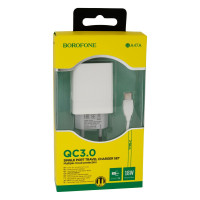 Зарядний пристрій Borofone BA47A Type-C QC3.0 White