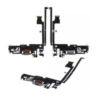 Шлейф для iPhone 12 Pro Max, з роз'ємом зарядки та мікрофоном, High Copy, White