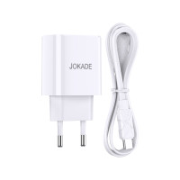 Мережевий зарядний пристрій Jokade JB042, Cable Type-C to Type-C, PD 20W, White 2