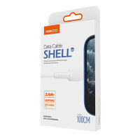 Кабель Recci Shell RTC-N26L, Lightning, 1m, 2.4A, White 1