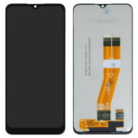 Дисплейний модуль для Samsung A025G Galaxy A02s, Original PRC, з жовтим шлейфом, Black