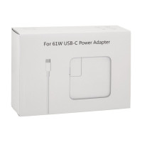 Мережевий зарядний пристрій для Macbook, Cable Type-C to Type-C, PD 61W, White