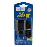 Мережевий зарядний пристрій Hoco C72A, Cable Type-C, 5V, 2.1A White 1