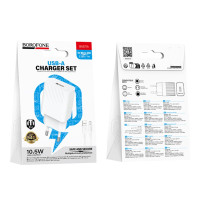 Мережевий зарядний пристрій Borofone BAS71A, Cable Micro, 10.5W, White 2