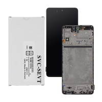 Дисплейний модуль Samsung M515 Galaxy M51, GH82-23568A, з рамкою, Service Pack Original, Black