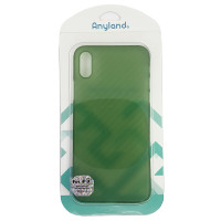 Чохол Anyland Carbon Ultra thin для iPhone X/XS Green 3