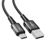 Кабель ACEFAST C1-04 USB-A to USB-C aluminum alloy Black