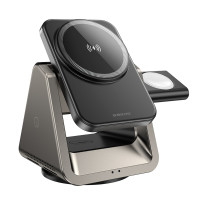 Безпровідний зарядний пристрій Borofone BQ30, 3 in 1, Metal Gray 4