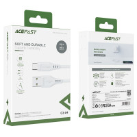 Кабель Acefast C3-04, Type-C, 1m, 3A, White 2