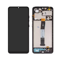Дисплейний модуль для Xiaomi Redmi 12C, з рамкою, Service Pack, Black