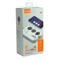 Мережевий подовжувач LDNIO SEW3452, 3xSocket/1xType-C/3xUSB-A, PD 30W, QC 3.0, Wi-Fi, 2m, White 1