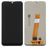 Дисплейний модуль для Samsung A015M Galaxy A01, Original Ref., з широким конектором, Black