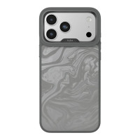 Чохол Kajsa Glamorous Collection Fluid Art with MagSafe для iPhone 17 Pro Max, Grey