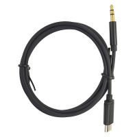 Кабель AUX Type-C to Jack 3.5 mm, 1m, Black 1