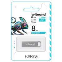 Флешка Wibrand Chameleon, USB 2.0, 8Gb, Silver 1