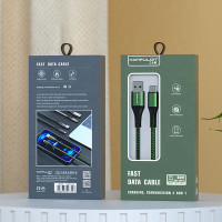Кабель Konfulon DC34C, Type-C, 2m, 60W, Gray 1