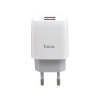 Мережевий Зарядний Пристрій Hoco C73A, Cable Micro, 2.4A, White