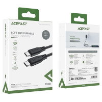 Кабель Acefast C3-03, Type-C to Type-C, 1m, 60W, Black 2