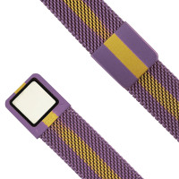 Ремінець для фітнес браслету Mi Band 5/6 Milanese Gold/Violet 1