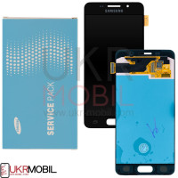 Дисплейний модуль Samsung A310 Galaxy A3 2016, GH97-18249B (SERVICE PACK ORIGINAL), Black