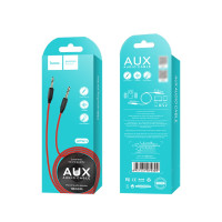 Кабель AUX Hoco UPA11, Jack 3.5 mm to Jack 3.5 mm, 1m, Red 5