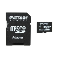 Карта пам'яті Patriot LX Series, 32Gb, micro SDHC UHS-1, class 10, adapter SD