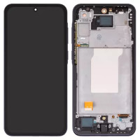 Дисплейний модуль для Samsung A356 Galaxy A35 5G, з рамкою, High Copy, OLED, Navy