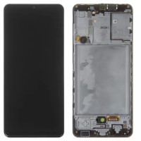 Дисплейний модуль для Samsung A315 Galaxy A31, з рамкою, Original, Service Pack, Black
