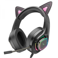 Гарнітура Hoco W107 Cute Cat Ear Pink