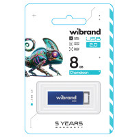 Флешка Wibrand Chameleon, USB 2.0, 8Gb, Blue 1