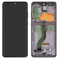 Дисплейний модуль для Samsung G985 Galaxy S20 Plus, з рамкою, Original PRC, Cosmic Grey