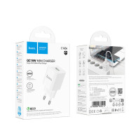 Мережевий зарядний пристрій Hoco C145A, QC 3.0 18W, White 7
